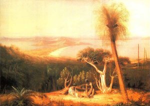 Parte do som do Rei George III, na costa sul da Nova Holanda de William Westall